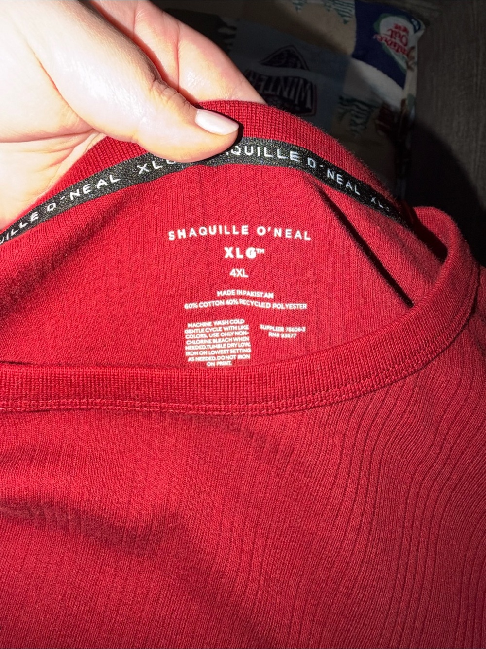 Men's Ribbed Knit Top in Deep Red - Picture 2 of 2